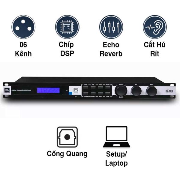 Vang số Karaoke Mixer JBL KX180A