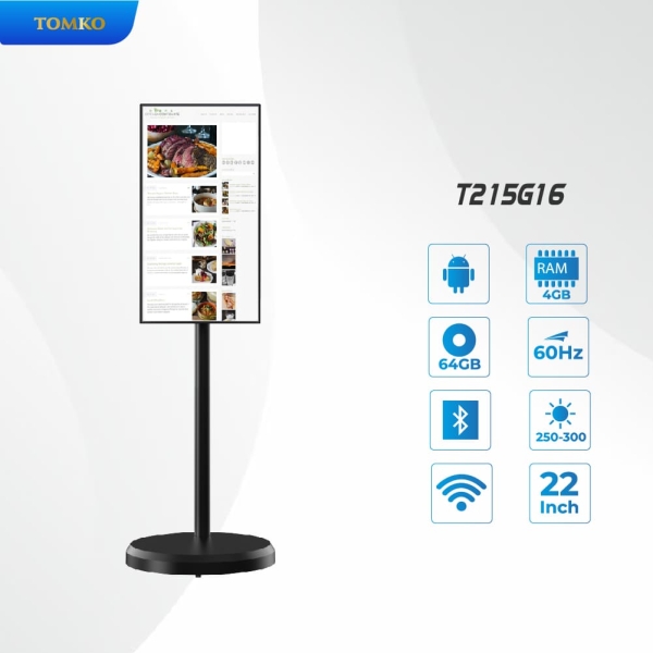 Màn hình cảm ứng di động Tomko model T215G16 (Mẫu mới nhất 2025)